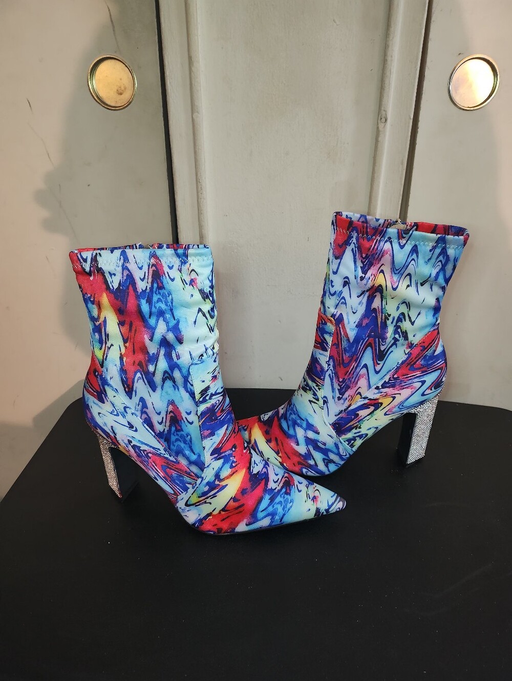 Colorwave Pointed Toe Ankle Boots - Multicolor - Picture 7 of 13